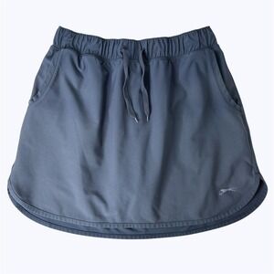 Slazenger Golf Skort Gray Blue Pull On Stretch‎ Pockets Resort Tennis Skirt Sz M